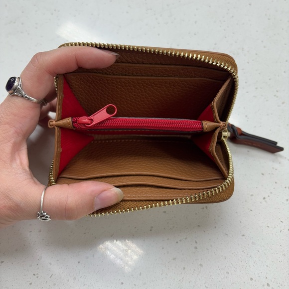 Dooney & Bourke Pebble Grain Small  Zip Around Leather Wallet - Picture 6 of 6